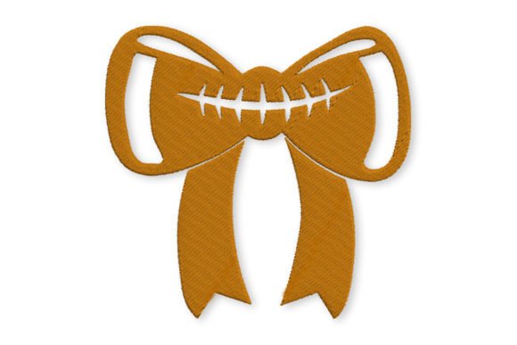 Football Bow: A Sweet Sports Embroidery Design for Gifts