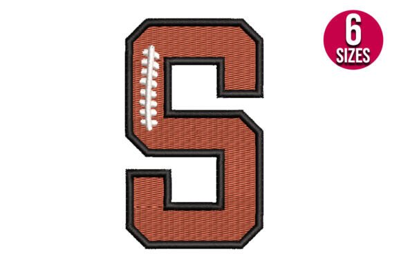 Review: Football Font Alphabet Letter S for Apparel