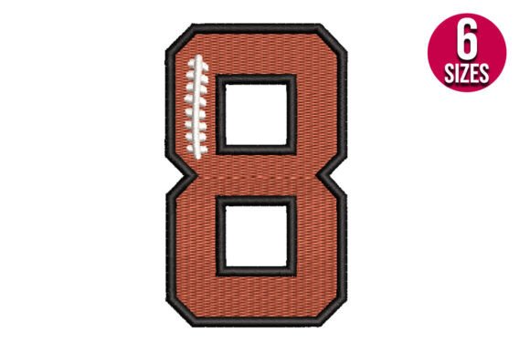 Review: Football Font Number 8 for Boutique Sweatshirts