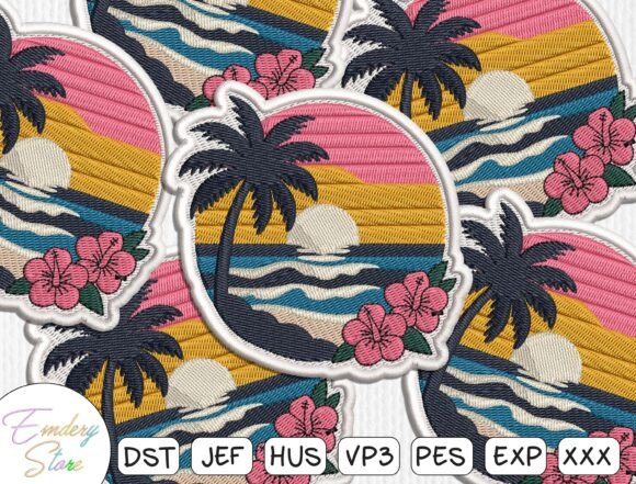 Review: Sunset Tropical Beach Embroidery Patch for Summer